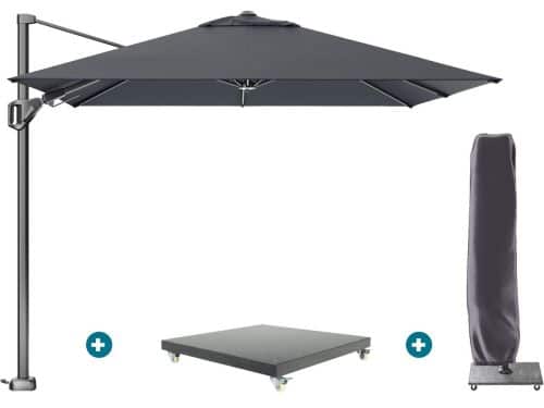 Platinum Voyager zweefparasol T2 2,7x2,7 m. - Faded Black met