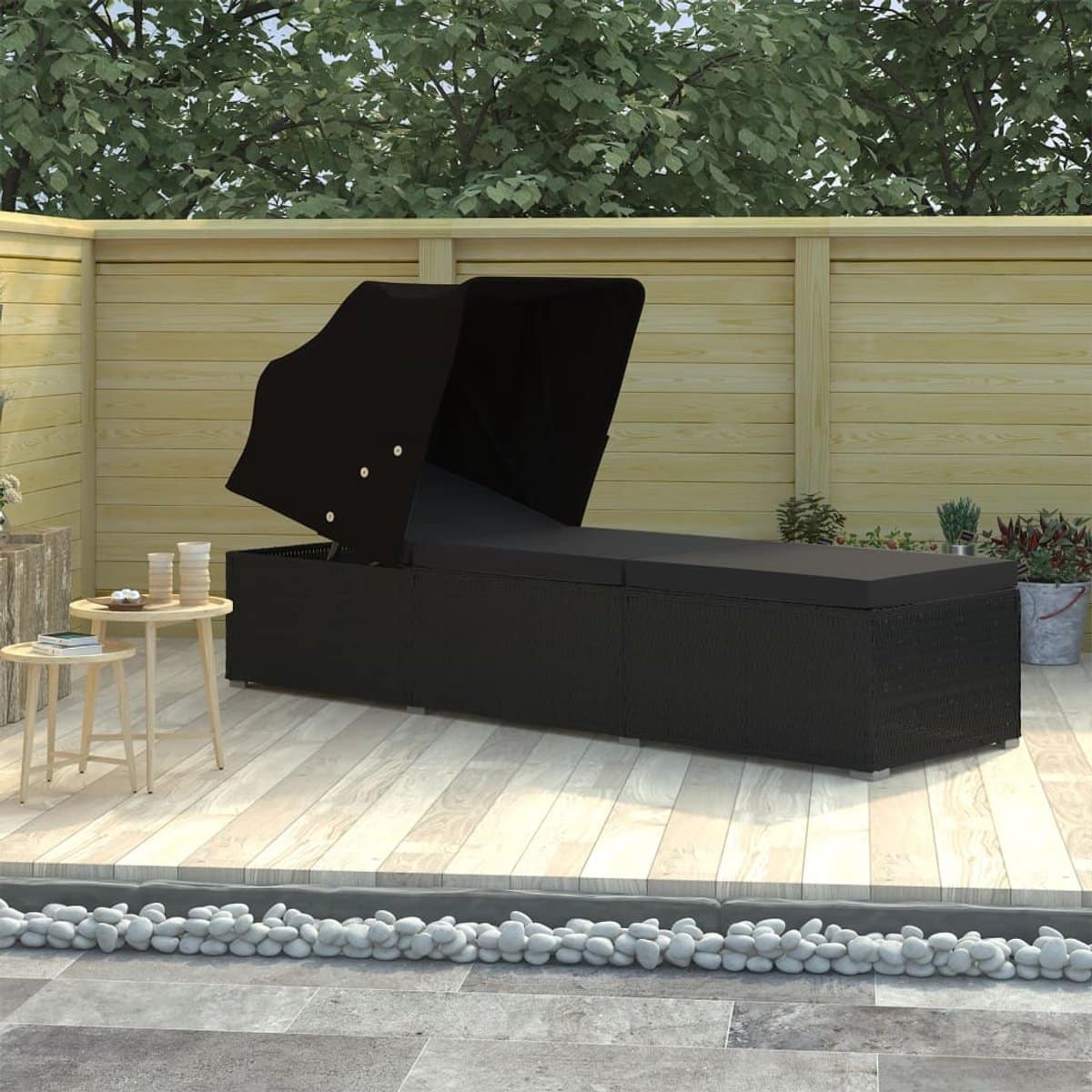 poly rattan loungechair loungestoel tuinstoel balkonstoel