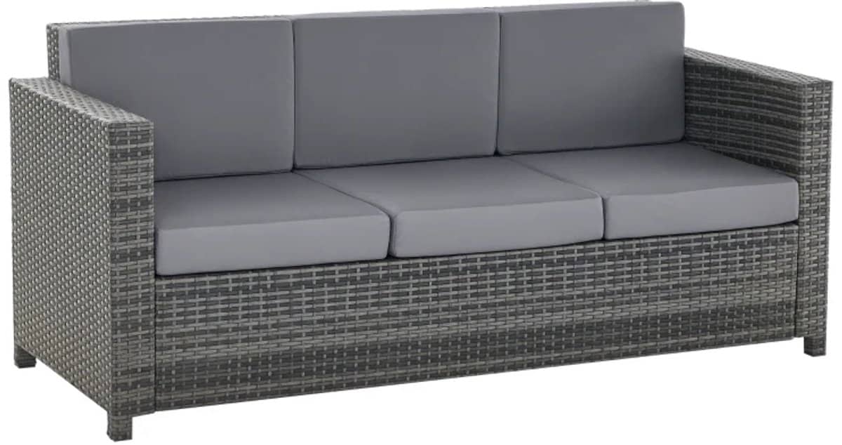 polyrattan tuinbank 3 zits tuinmeubelen zitbank met