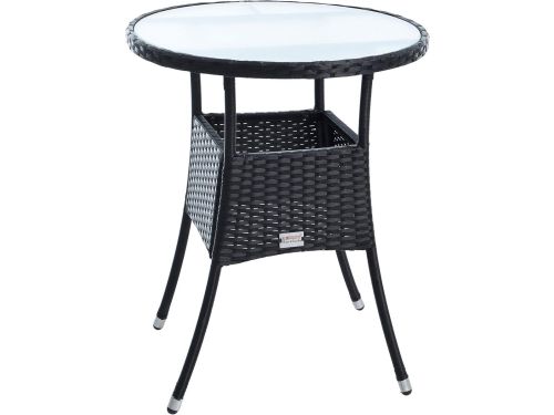 Polyrotan bijzettafel rond voor tuin en balkon - Stijlvolle koffietafel