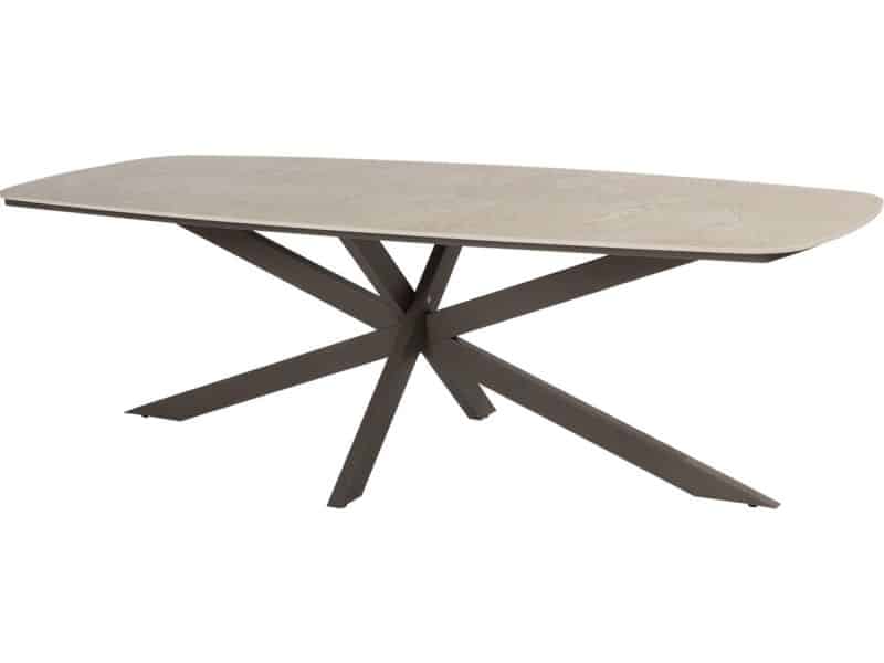 Prado dining tuintafel 240x105xH75 cm terre met keramisch deens ovaal