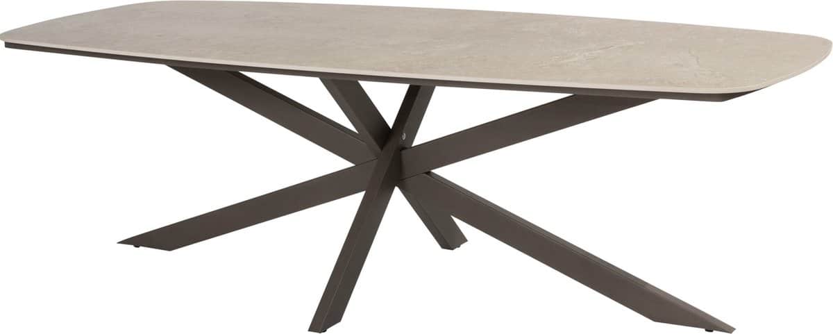 prado dining tuintafel 240x105xh75 cm terre met keramisch deens ovaal