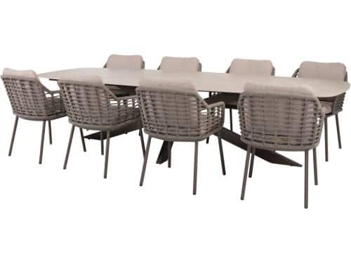 Prado Puglia dining tuinset 300x110xH75 cm 9 delig keramiek terre
