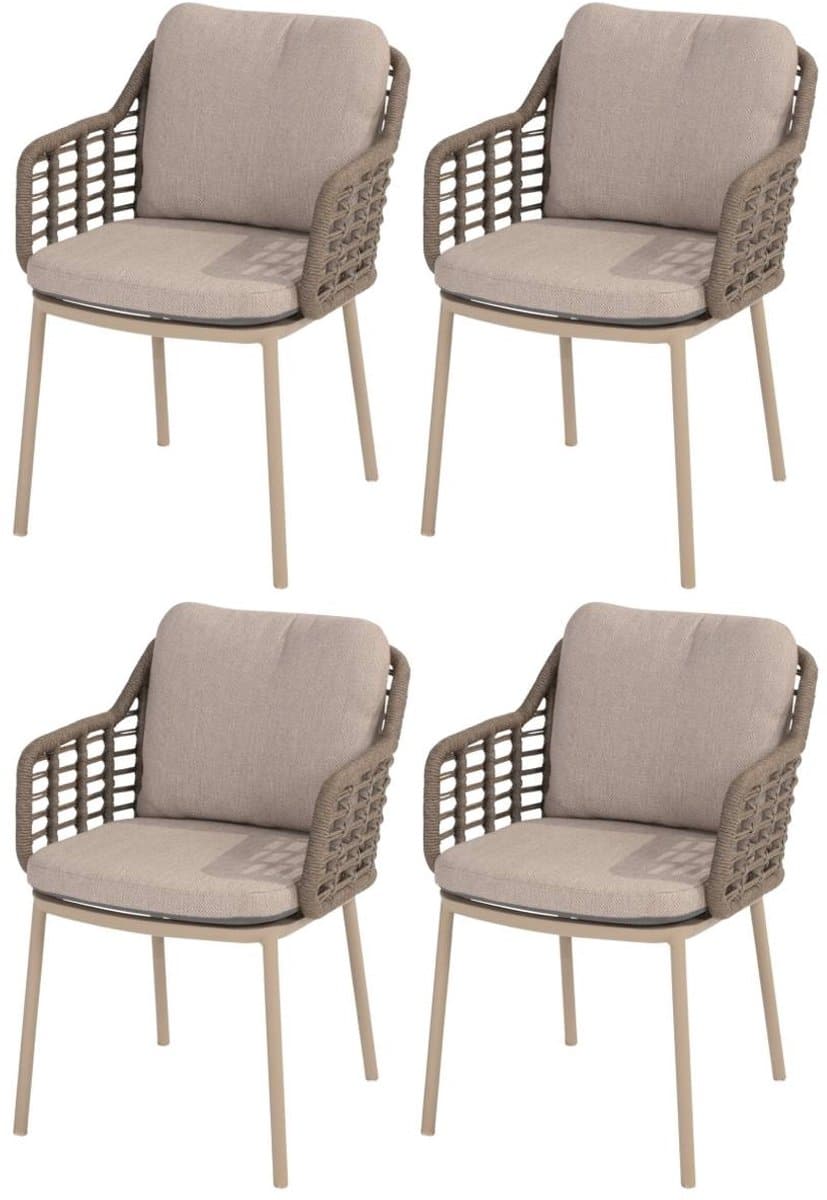 puglia dining tuinstoel latte taste 4so set van 4