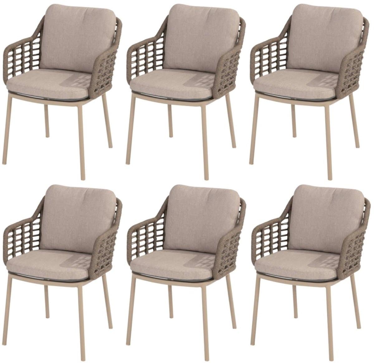 puglia dining tuinstoel latte taste 4so set van 6