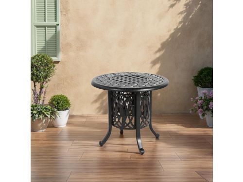 Pugsdrly Aluminium buitentafel met ijsemmer, bijzettafel voor op het terras