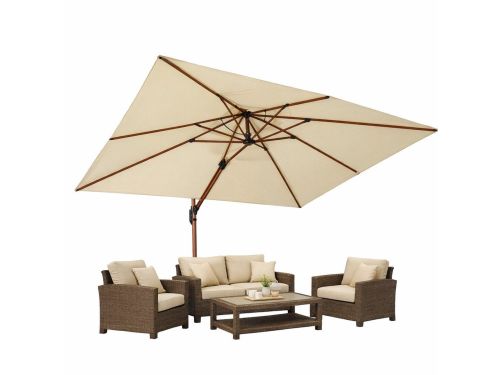 PURPLE LEAF Rechthoek Parasol - 360 ° Draaibaar - Kantelbaar