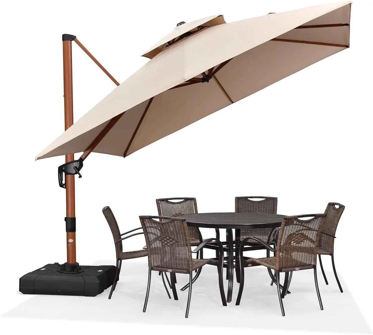 purple leaf vierkant parasol 360 ° draaibaar kantelbaar