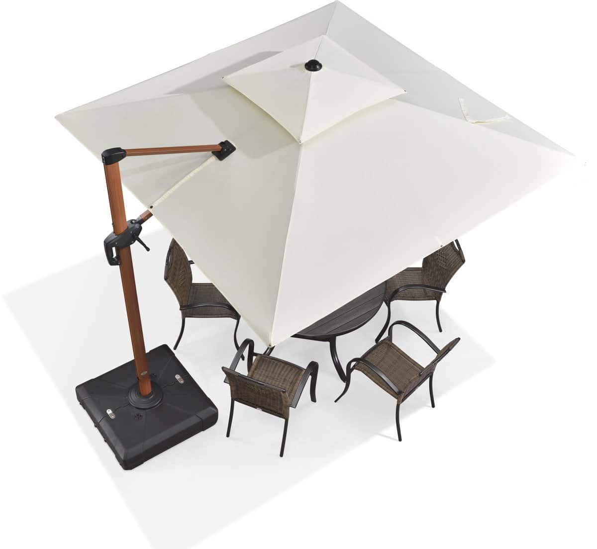 purple leaf vierkant parasol 360 ° draaibaar kantelbaar