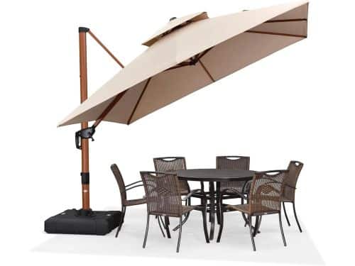 PURPLE LEAF Vierkant Parasol - 360 ° Draaibaar - Kantelbaar