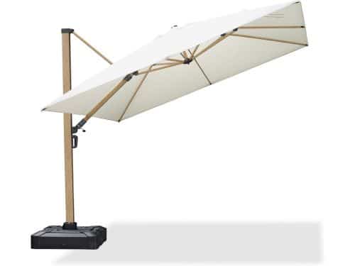 PURPLE LEAF Vierkant Parasol - 360° Draaibaar - met Touwhandvat