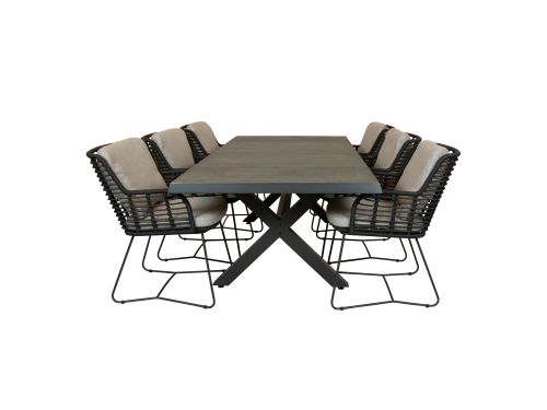 Qopps Bilby tuintafel met 4SO Fabrice dining tuinstoel