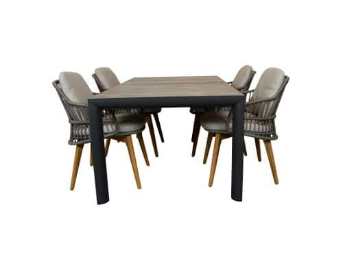 Qopps Kings tuintafel met Sempre dining stoel