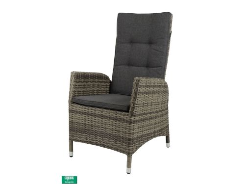 Qopps Manhattan Grijs verstelbaar tuinstoel