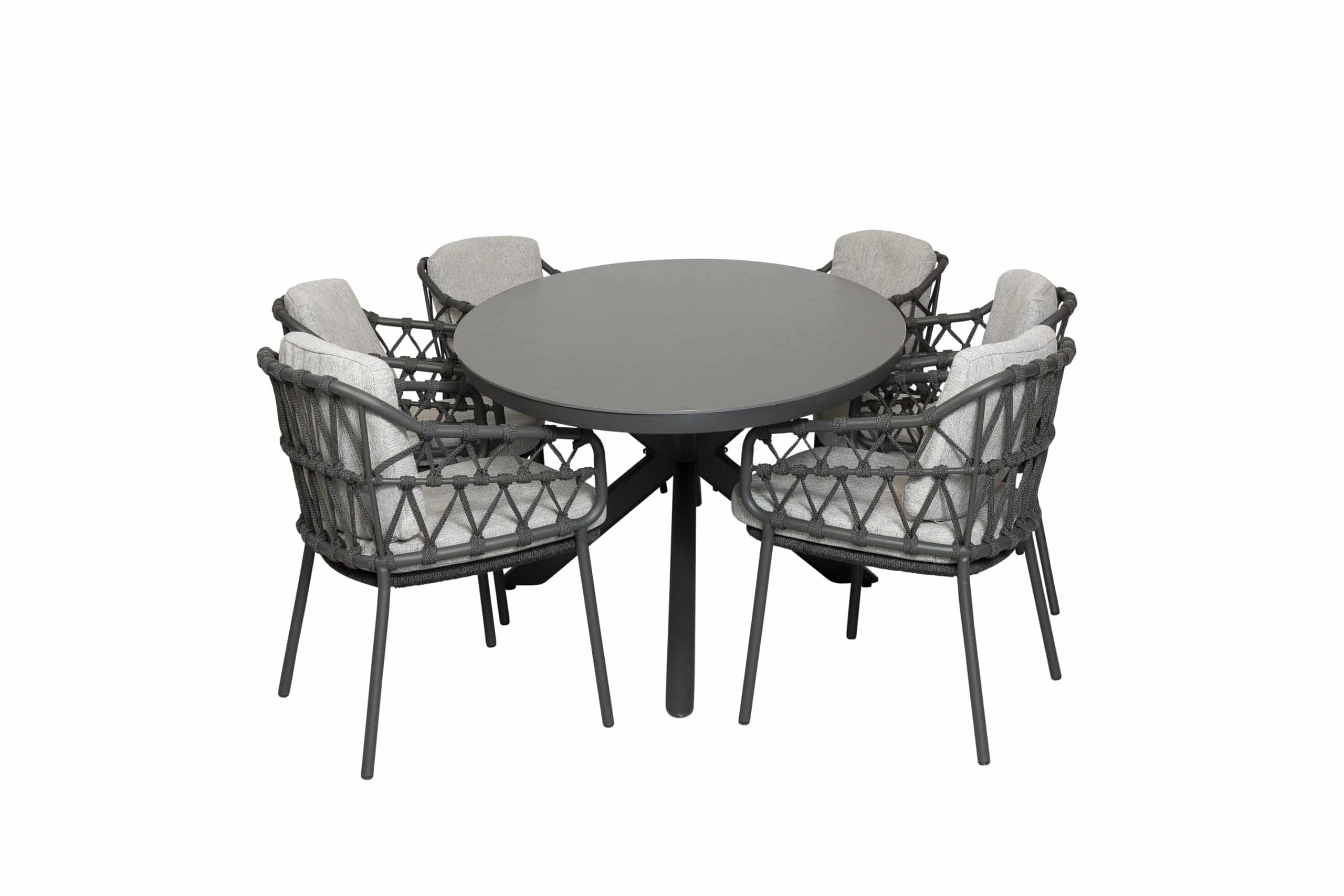 qopps vidas tuintafel met 4 4so calpi dining tuinstoel