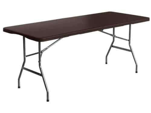 Rechthoekige klaptafel 180 cm - Draagbare tafel met rotaneffect voor