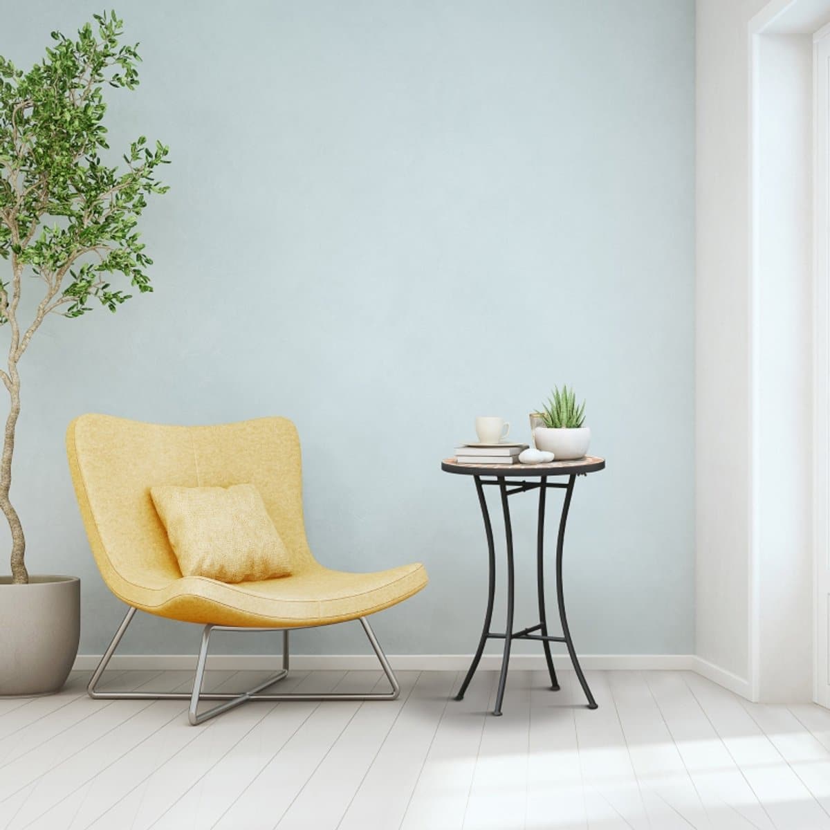 redom bijzettafel rond mozaïekpatroon weerbestendig metalen