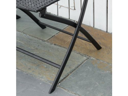 REDOM Bistroset - 2-Persoons - Opvouwbare Stoelen - Rattan Tafel