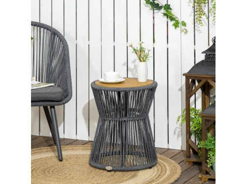 REDOM Boho Bijzettafel - Verstelbare Poten - Aluminium En PE