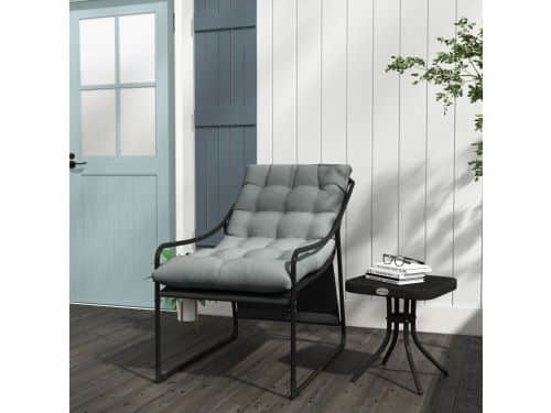 REDOM Loungestoel - Diepe Zitting - Met Armleuningen - Stalen