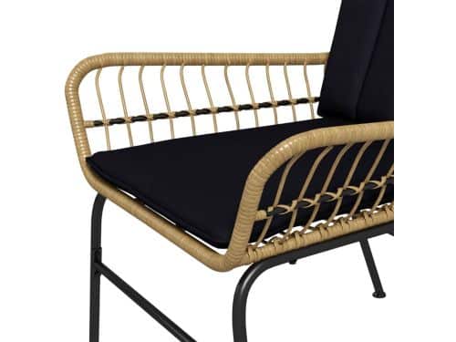 REDOM Rattan Bistroset - 2 Stoelen Met Kussens En Rond