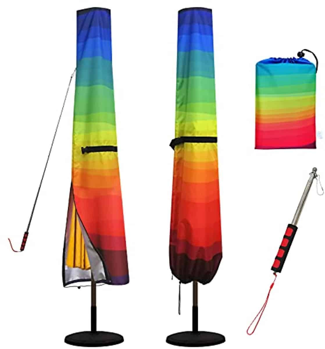 regenboog parasolhoes waterdicht en winddicht geschikt voor 2