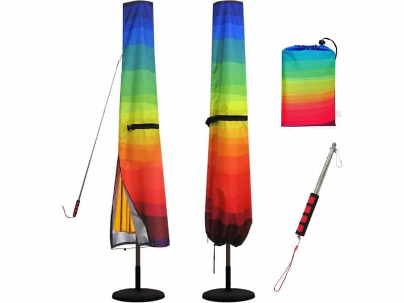 Regenboog Parasolhoes - Waterdicht en Winddicht - Geschikt voor 2