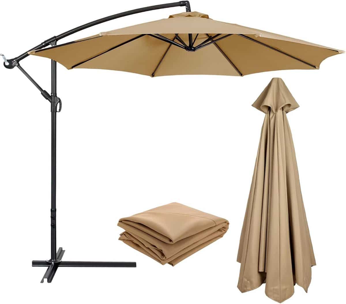 reserve parasolhoes 2,7m uv bestendig en waterdicht voor tuin en terras