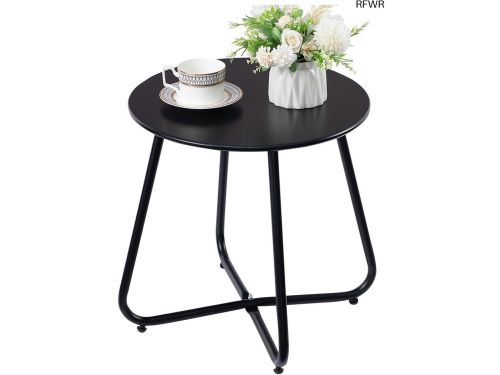 RFWR® Bijzettafel Outdoor Ronde Tuintafel Koffietafel Metalen Tafel voor Terras