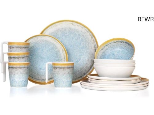 RFWR® Camping Tafelservies voor 4 Personen, 16-delig, Vaatwasmachinebestendig