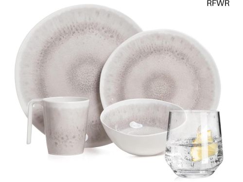 RFWR® Campingservies Set voor 4 Personen - 16-delig Melamine Tafelservies