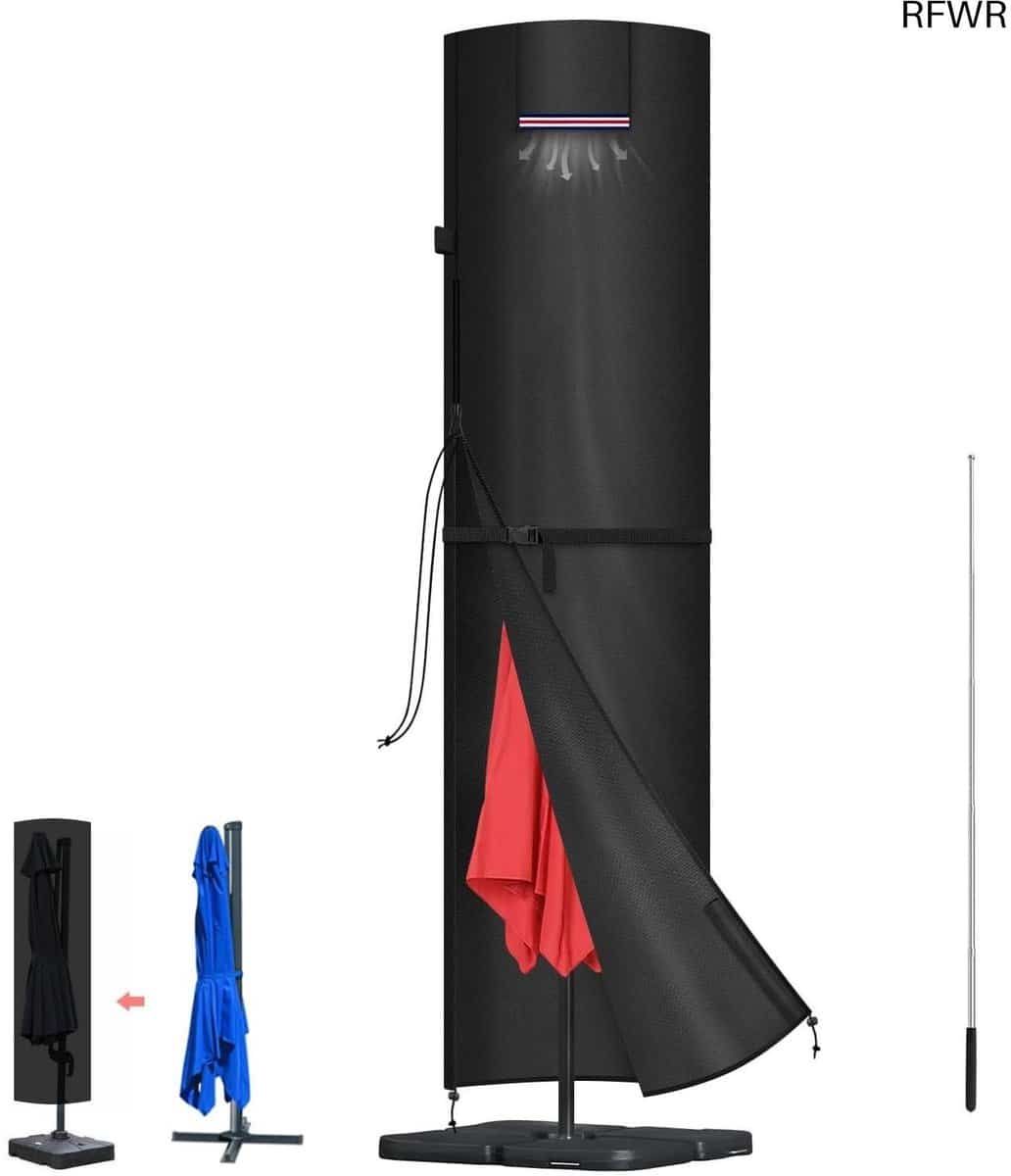 rfwr® hoogwaardige waterdichte parasolhoes voor tuinparasol tot Ø 400cm