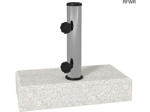 RFWR® Marmeren parasolvoet 25 kg voor buiten met roestvrijstalen buis