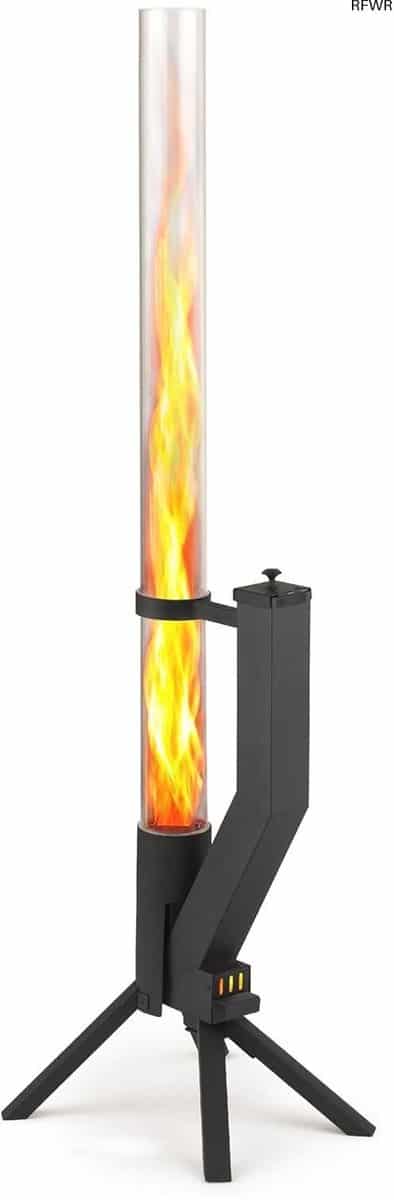 rfwr® roestvrijstalen vuurbuis voor terras elegante terrasverwarmer en tuinhaard