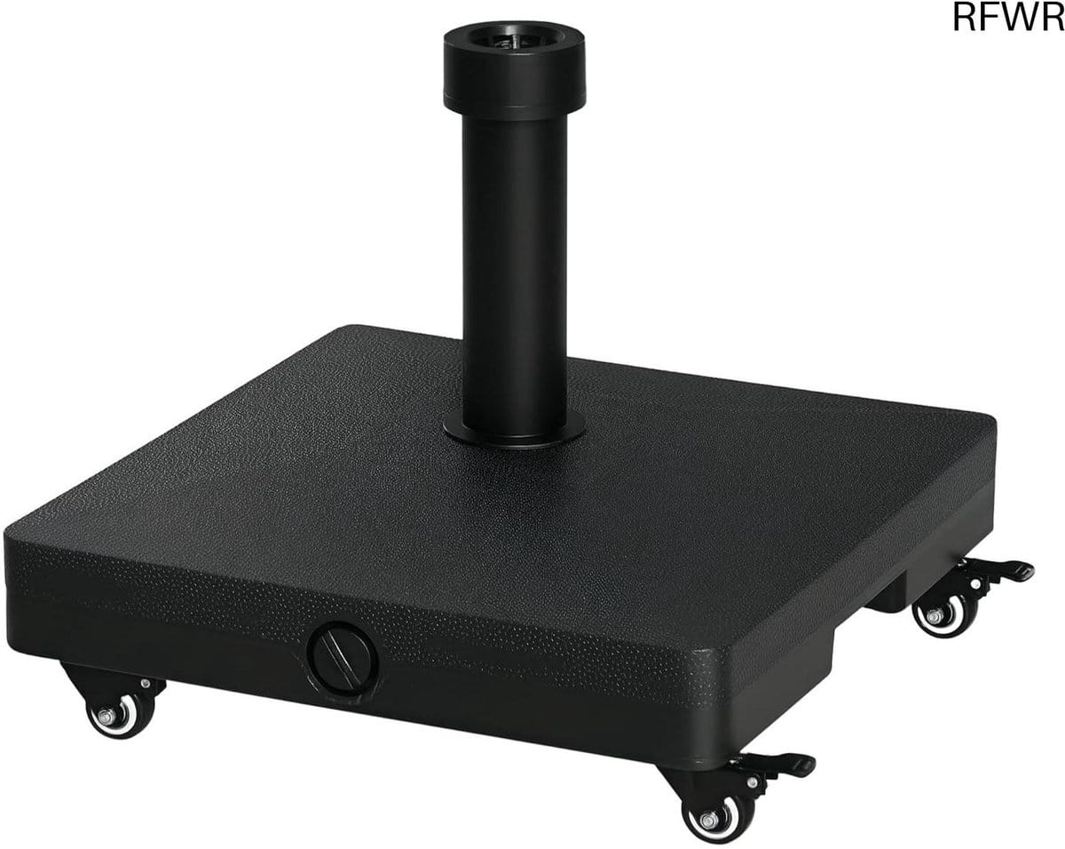 rfwr® vierkante parasolvoet met wielen 45 x 45 x