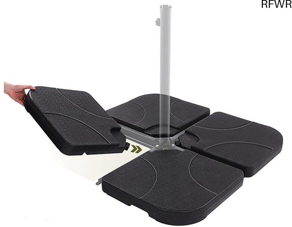 rfwr® vulbare parasolvoet set van 4 parasolstandaard voor extra