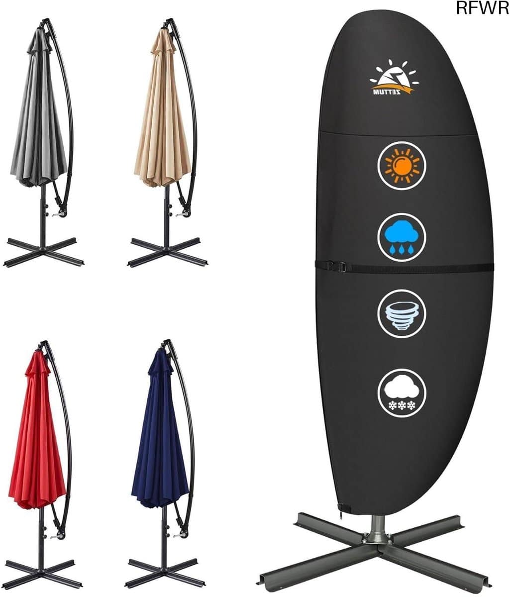 rfwr® waterdichte parasolhoes 600d voor zweefparasols 12 14 voet