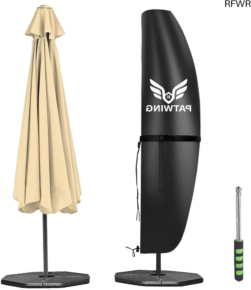 rfwr® weerbestendige parasolhoes voor zweefparasol 2 4 m 600d oxford