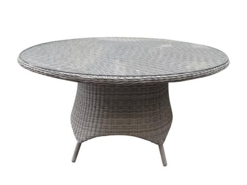 Riccione dining tuintafel 150 cm rond wit grijs