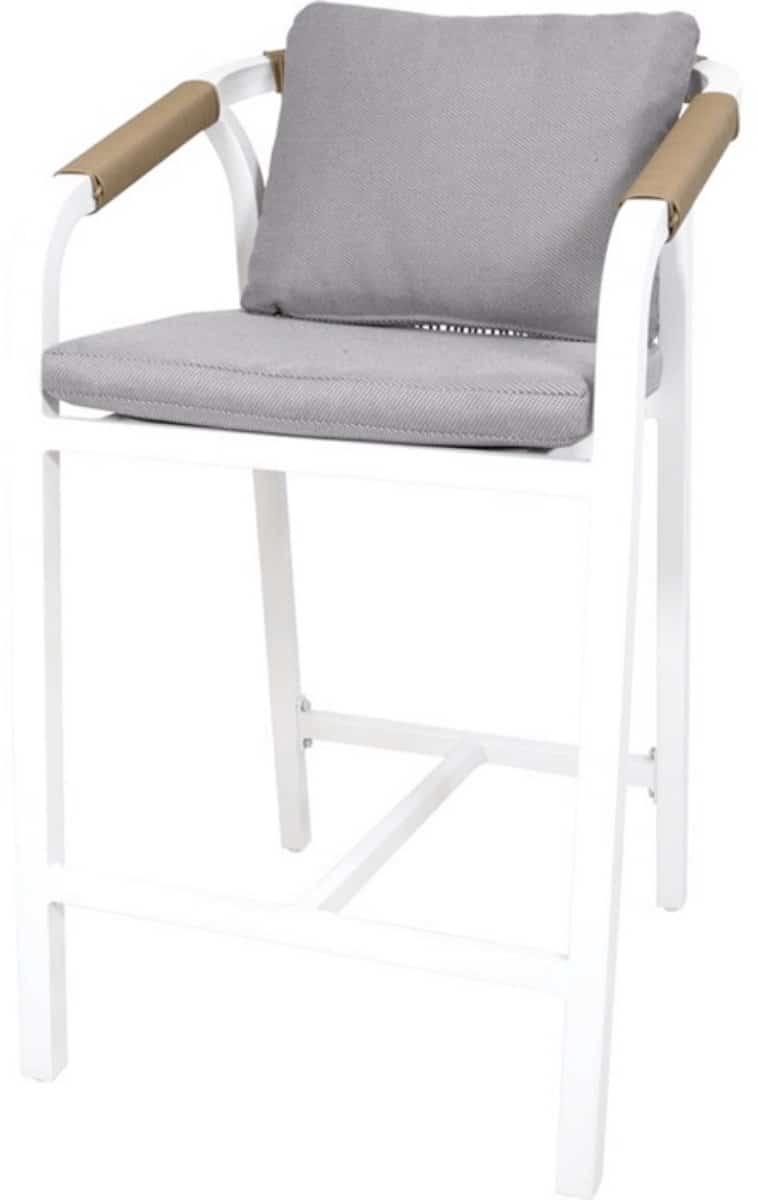 rimini barstoel tuin wit (set van 4)