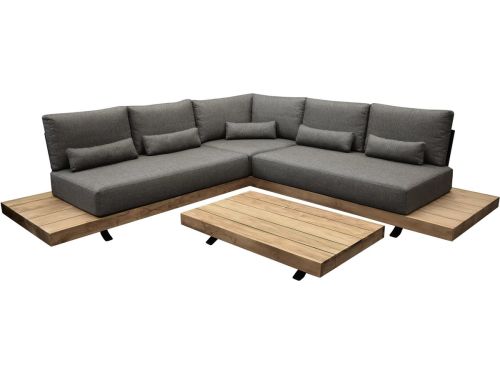 Robusto platform hoek loungeset 4 delig teak