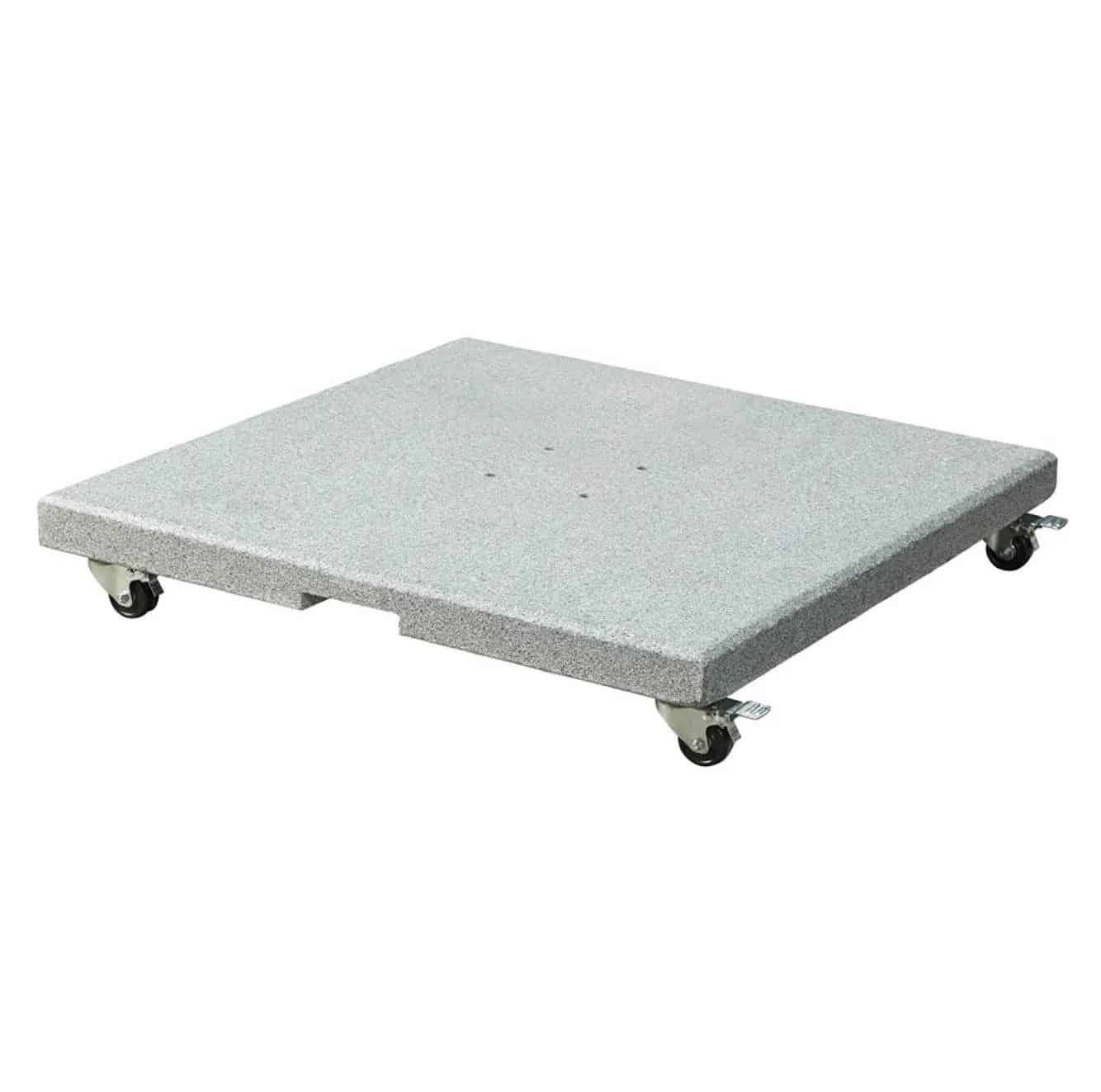 rocca parasolvoet 90kg met zwenkwielen | graniet | grijs