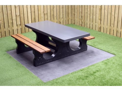 Rockwood® Betonnen Picknickset DeLuxe Antraciet gelakt 7106 Rolstoeltoegankelijk 2.10m