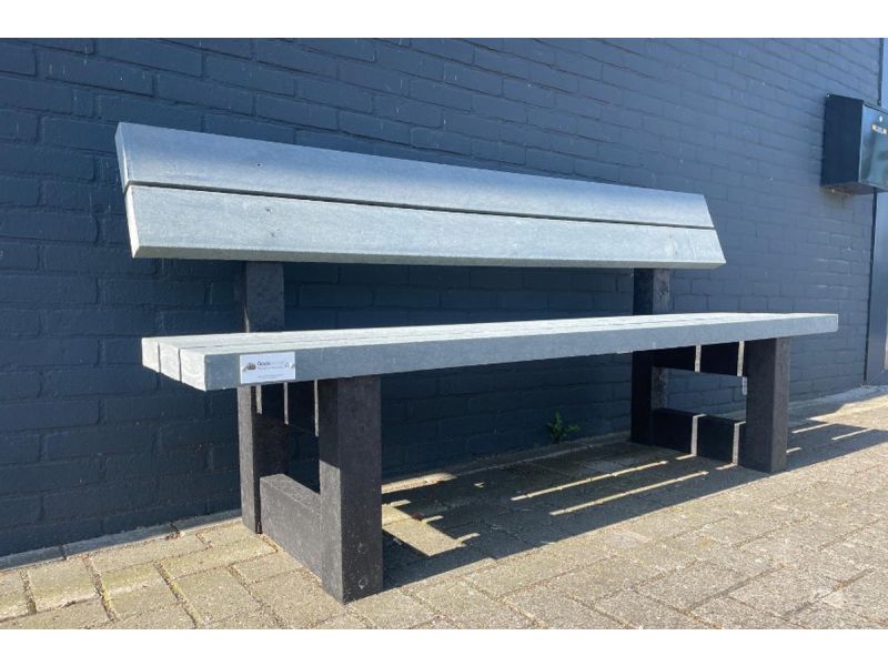 Rockwood® Parkbank Lounge Zwaar Kunststof - Mineral Grey 5cm dik