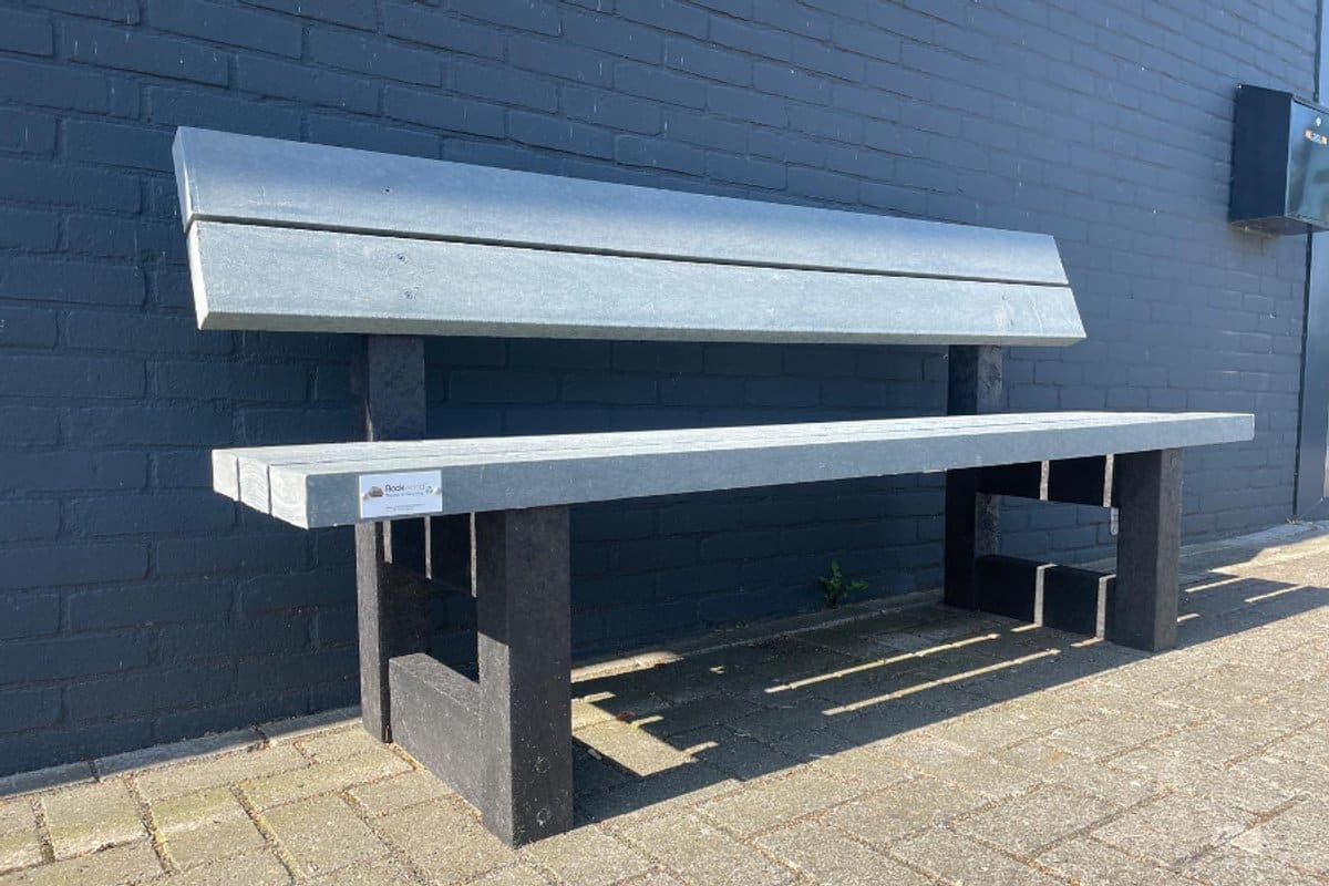 rockwood® parkbank lounge zwaar kunststof mineral grey 5cm dik