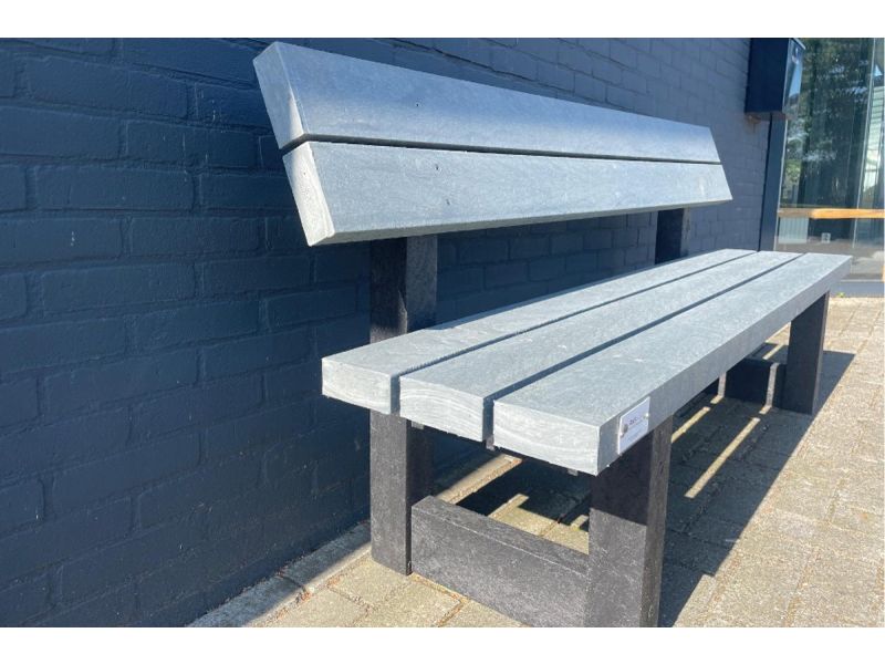 Rockwood® Parkbank Lounge Zwaar Kunststof - Mineral Grey 5cm dik