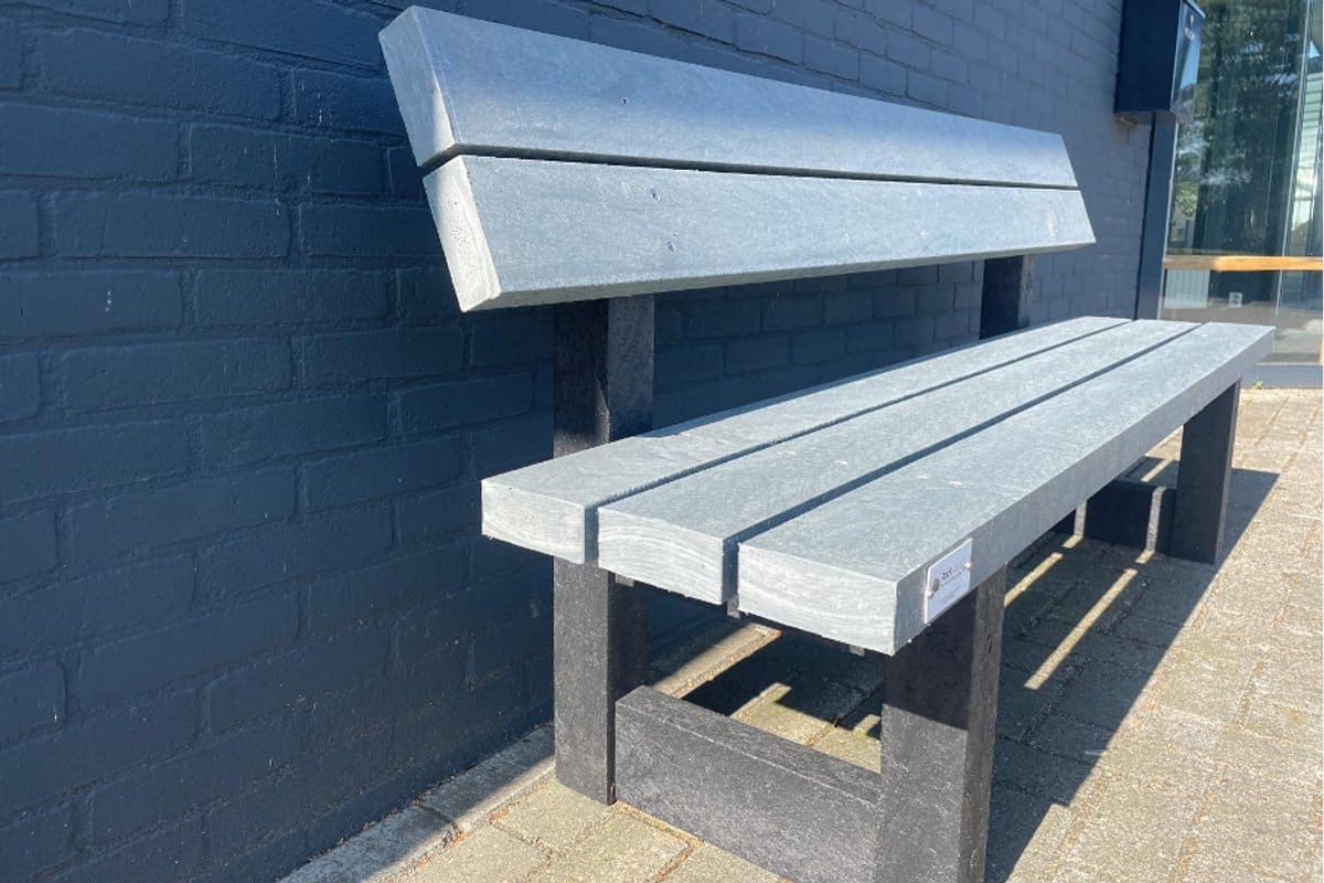 rockwood® parkbank lounge zwaar kunststof mineral grey 5cm dik