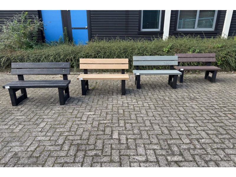 Rockwood® Parkbank Lounge Zwaar Kunststof - Mineral Grey 5cm dik