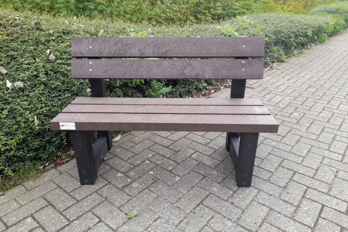 rockwood® parkbank lounge zwaar kunststof quartz brown 5cm dik