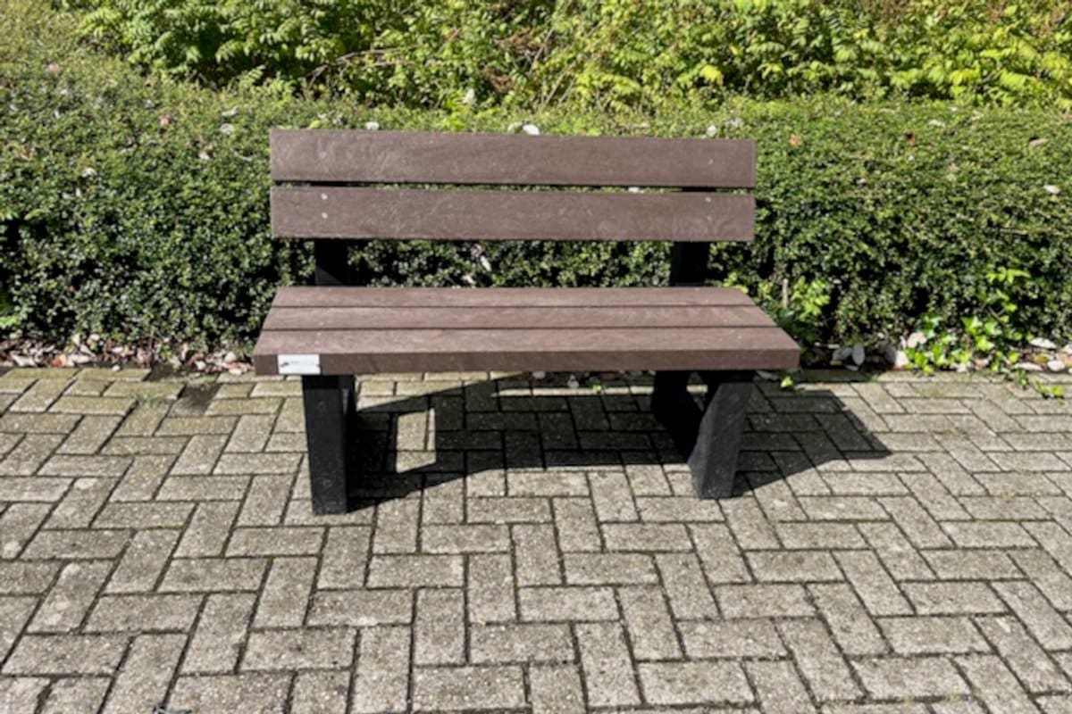 rockwood® parkbank lounge zwaar kunststof quartz brown 5cm dik